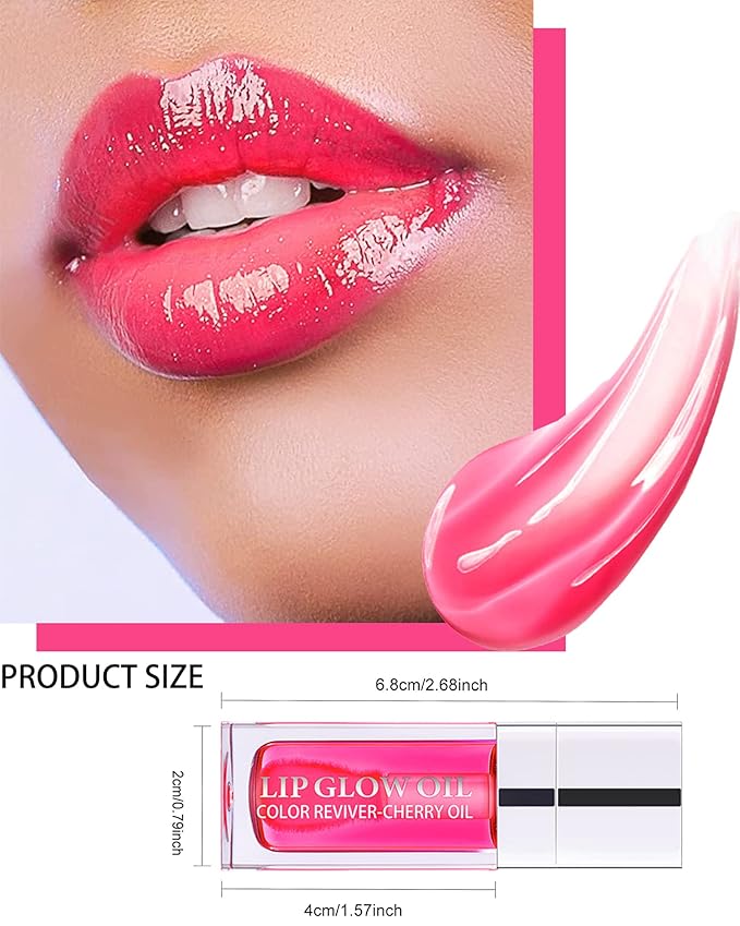 Hydrating Plumping Lip Glow Oil,Shine Tinted Gift