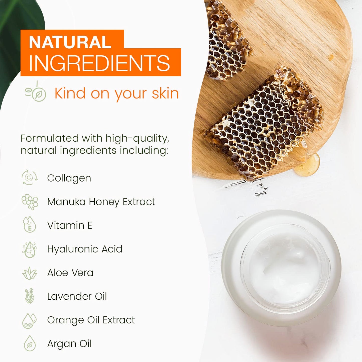 Natural Chemist Collagen & Manuka Honey Daily Face Moisturizer - Balances pH, Anti-Aging, Skin Firming, Dermatologist Tested, Cruelty Free Korean Skin Care For All Skin Types - 1.69 fl. oz