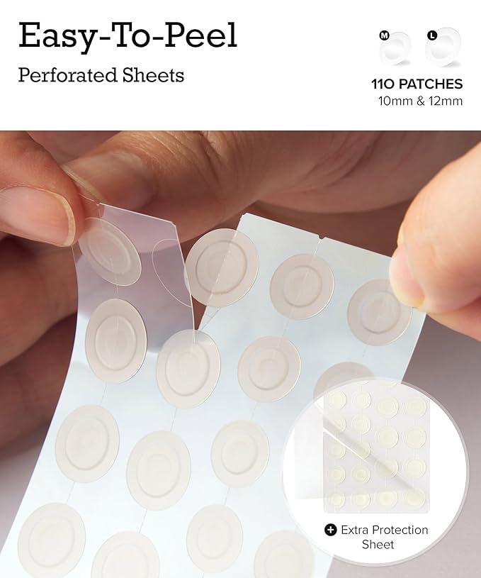 Zit Patches for Face - Invisible Spot Clear Pimple Patches - Fast Acting Thin Hydrocolloid Acne Dots Breakouts Treatment - Stickers Blemish Cover for Makeup Tea Tree, CICA, Madecassoside Waterproof