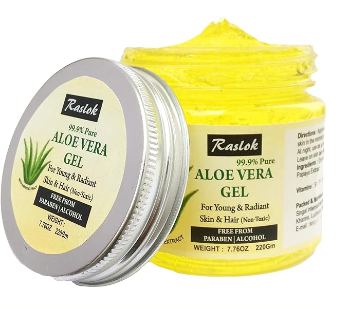 Aloe Vera Gel Pure Natural Organic Aloe Gel For Moisturizing Face Skin & Hair Care (Papaya, 7.76 oz.)