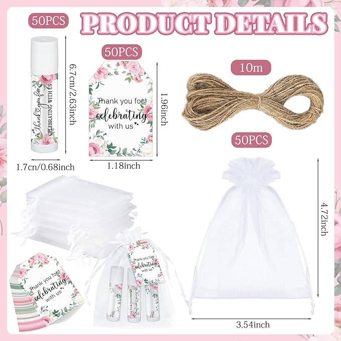 Dunzy 50 Pack Bridal Shower Favors