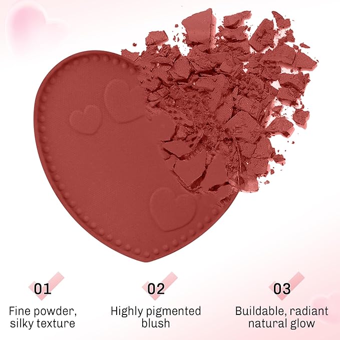 Boobeen Powder Blush Matte Pressed Blush Palette, Highly