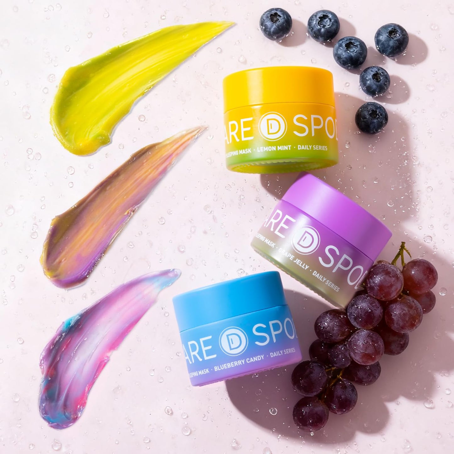 SPODARE Lip Mask, Overnight Lip Sleeping Mask, Lip Moisturizer for Dry Cracked Lips Care, Dual-Color Korean Lips Balm with Vitamin C and Shea Butter for Nourishing and Softening Lips - Lemon Mint