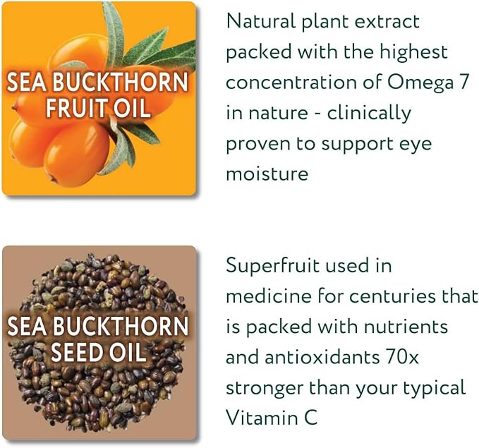 Dry Eye Comfort - 180 Softgels - Ophthalmologist - Formulated, Natural - Himalayan Sea Buckthorn Oil - Vegan and Non-GMO Formula