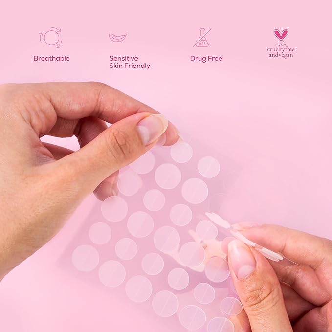 Hanhoo Blemish Patch, 288 count, includes hydrocolloid pimple patches that shrink pimples, absorb fluid, and protect from finger-picking and dirt. Invisible acne spot patches for Korean skincare.