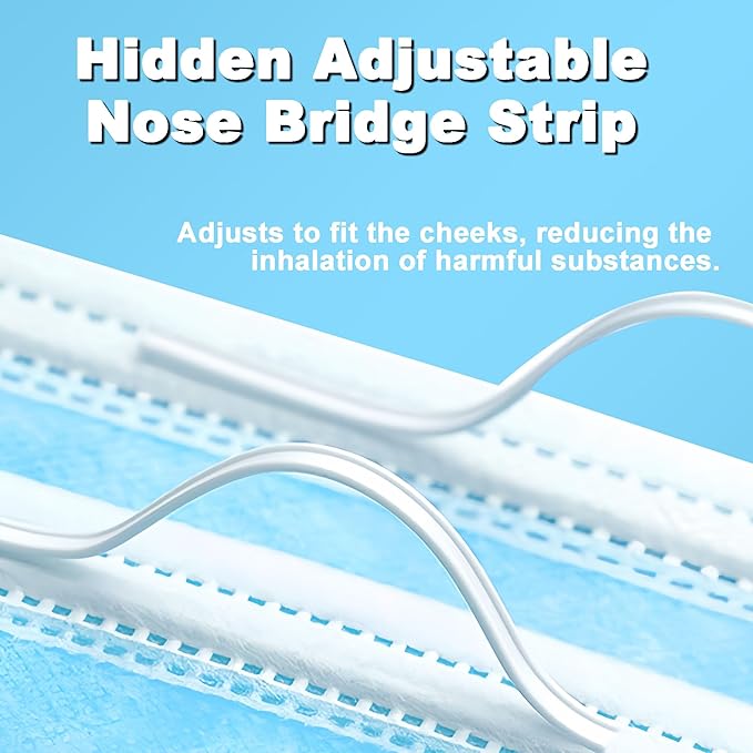 Disposable Face Masks, 100PCS 3 Ply Protection Mask