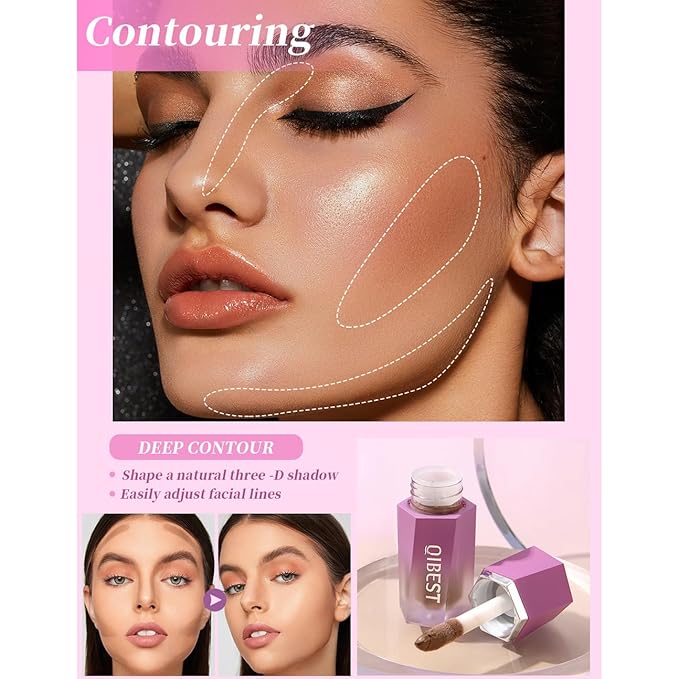 Soft Liquid Contour Stick, Liquid Face Bronzer Stick Makeup,05 Bronzer