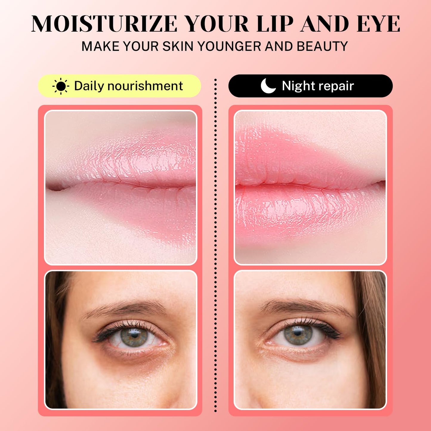 30 Pcs Lip Masks & Under Eye Masks, 24K Gold Gel Crystal Collagen Under Eye Patches for Puffy Eyes and Dark Circles, Effectively Moisturizing the Lip & Eye Skin, Reducing Wrinkles & Fine Lines