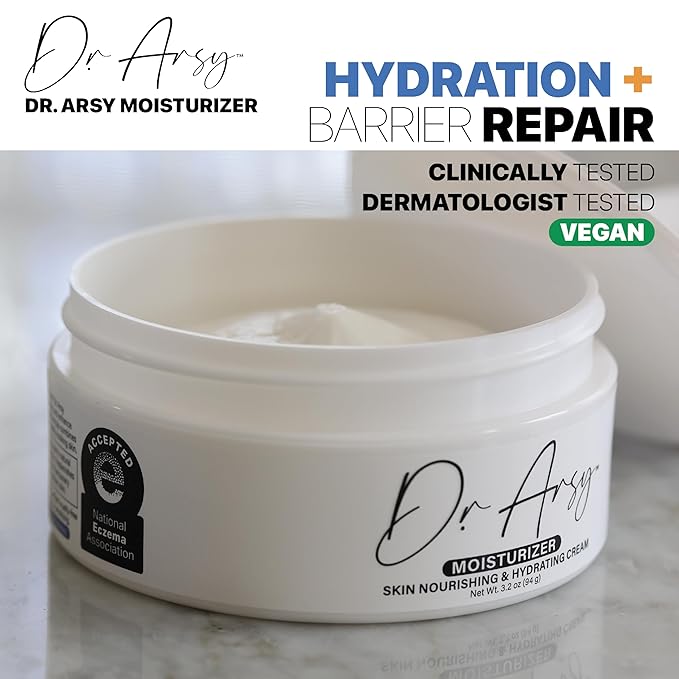 Hydrating and Nourishing Barrier Repair Moisturizer | Eczema Cream for Face, Body, and Hands | Clinically Tested | Ultra-Rich | Non-Greasy | Vegan | Made in USA | 3.2 oz