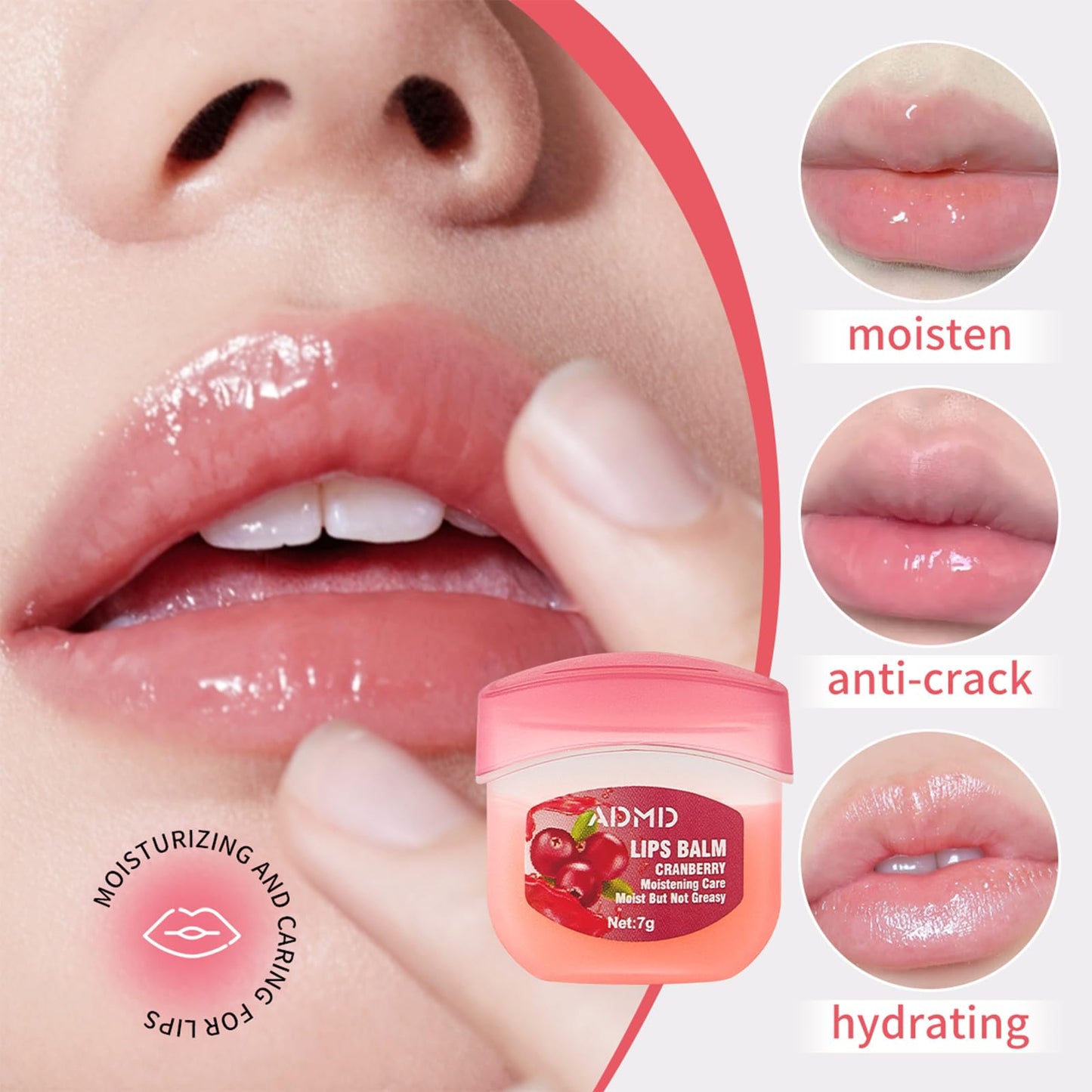 8 Pack Lip Mask Nourish and Hydrate Lip Mask Moisturizing Fruit Flavor Lip balm Set for Dry Cracked Lips Overnight Lip Treatment Reduce Lip Lines