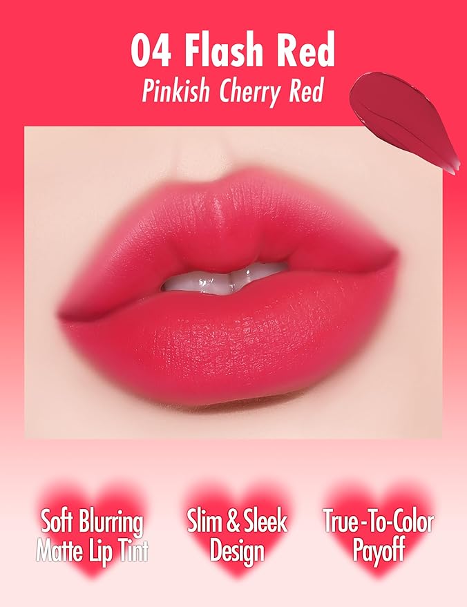 Blurry Filter 04 Flash Red Korean Lip Stain Long