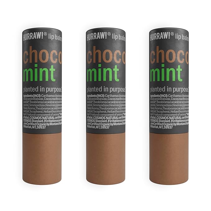 Hurraw! Chocolate & Mint Lip Balm,