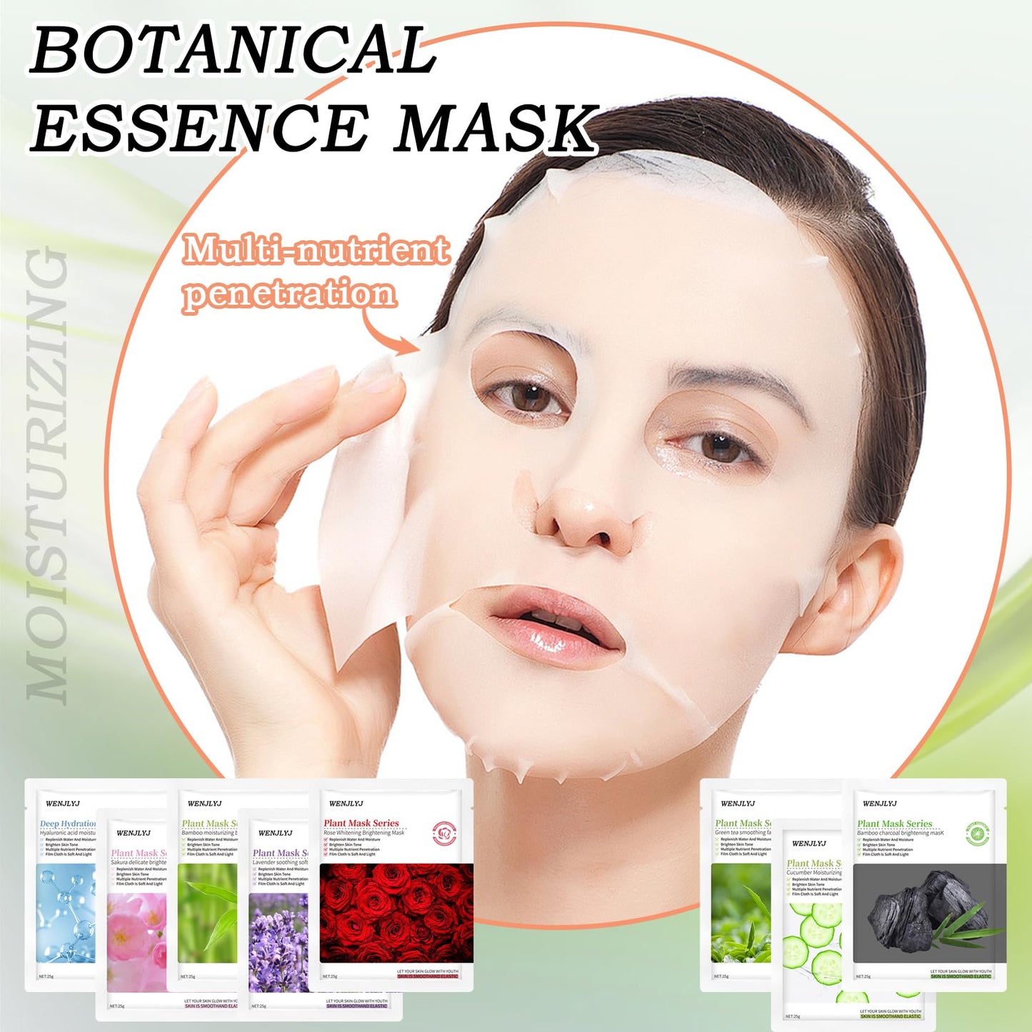 WENJLYJ 22PCS Face Mask Set,Moisturizing Facial Sheet Mask,Hydrating Face Mask Skin Care