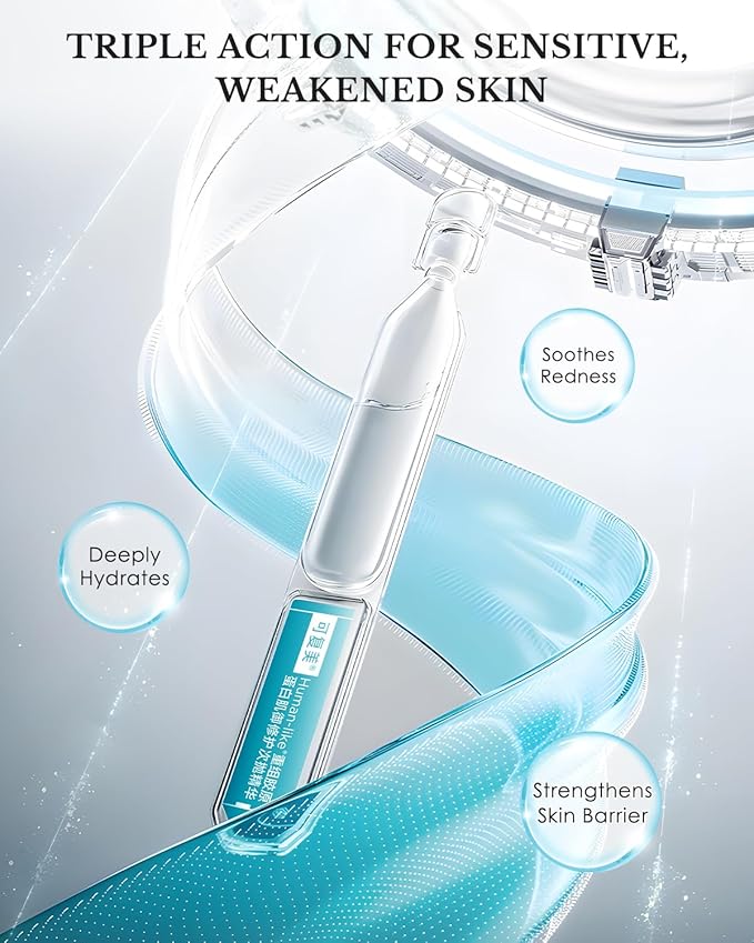 KOMFYMED Recombinant Collagen Restoration One-Day Serum – 4 Types of Collagen & Ectoin, Intensive Barrier Strengthening & Hydration, Single-Use Vials for All Skin Types (1.5ml / 0.05 fl.oz × 5)