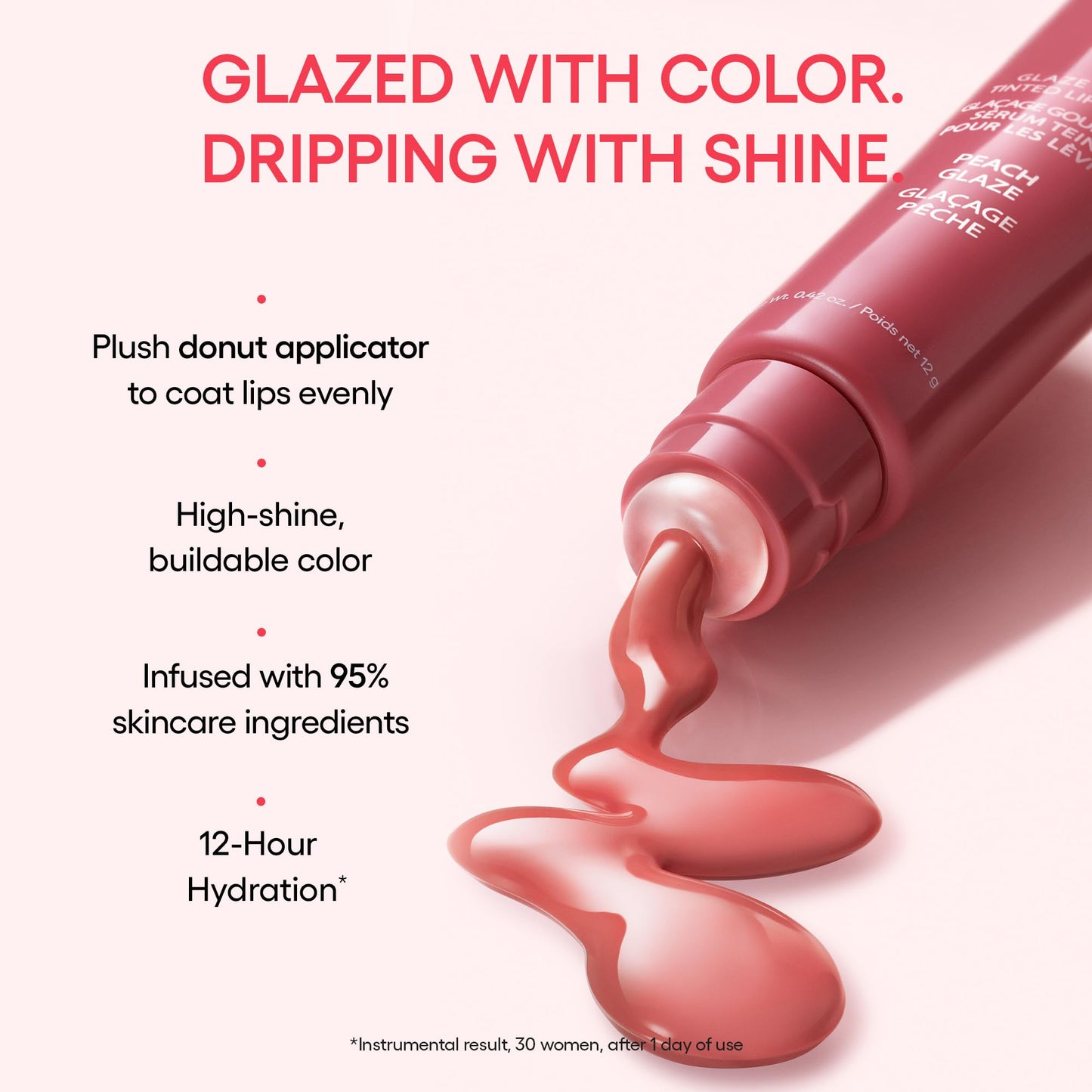 LANEIGE Glaze Craze Tinted, Hydrating Lip Serum for Glossy, Nourished Lips with Plumping Polypeptides, Maple Glaze