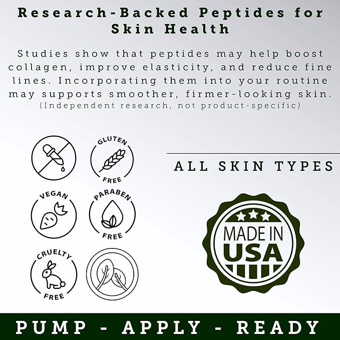 Face Serum for Men - Anti-Aging, Wrinkle Reduction & Collagen Boost with Multi-Peptide, Hyaluronic Acid, Green Tea & Vitamin E | Mens Skincare | 1oz | Night Time Face Serum