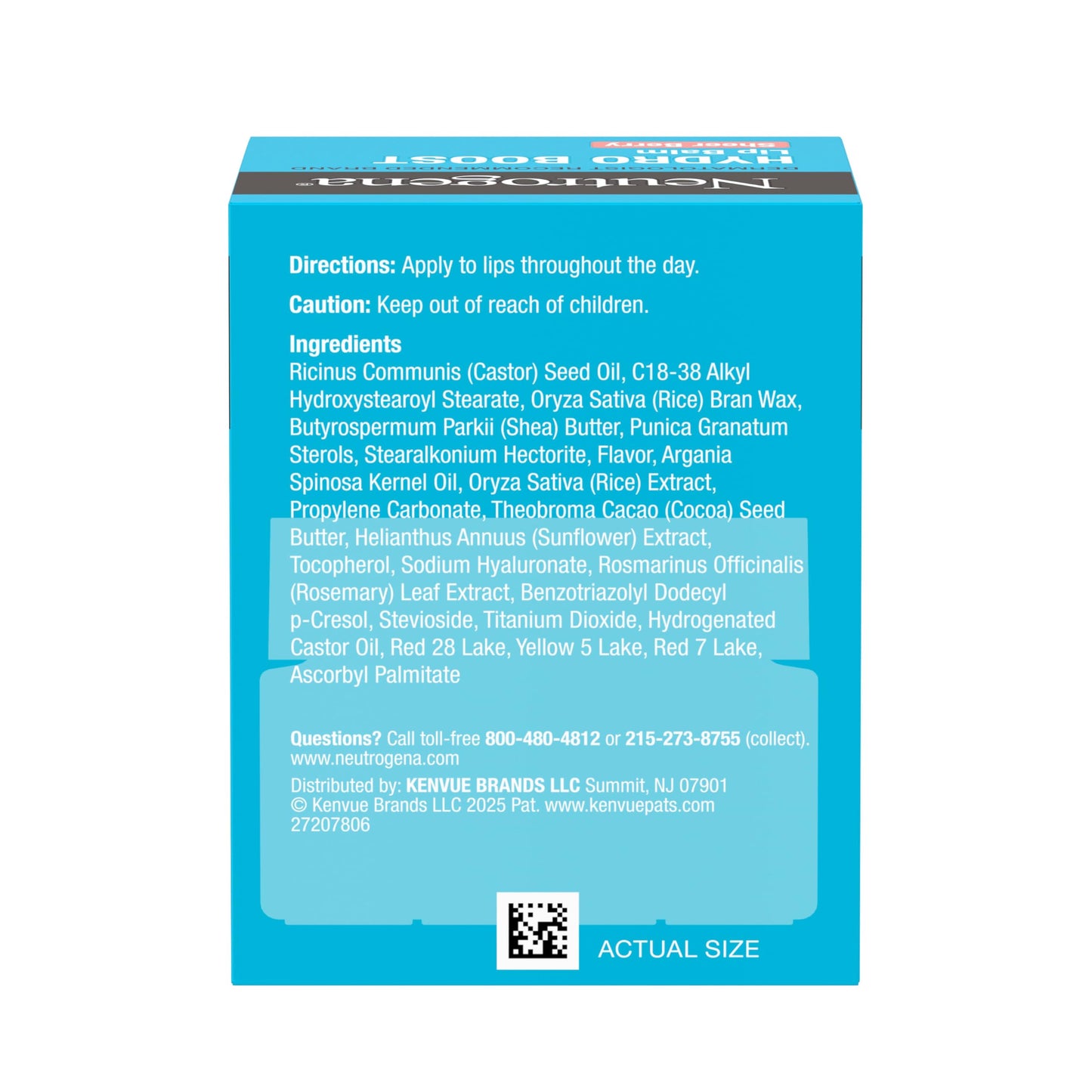 Neutrogena Hydro Boost Hyaluronic Acid Lip Balm, Nourishing Vitamin E Leaves Lips Feeling Hydrated, Sheer Pink Tinted Color with a Sweet Berry Flavor, Sheer Berry, 0.5 oz