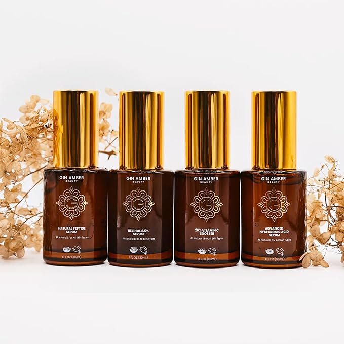 Gin Amber Beauty - Pack of 4 Serums (1 fl oz - 30 ml)
