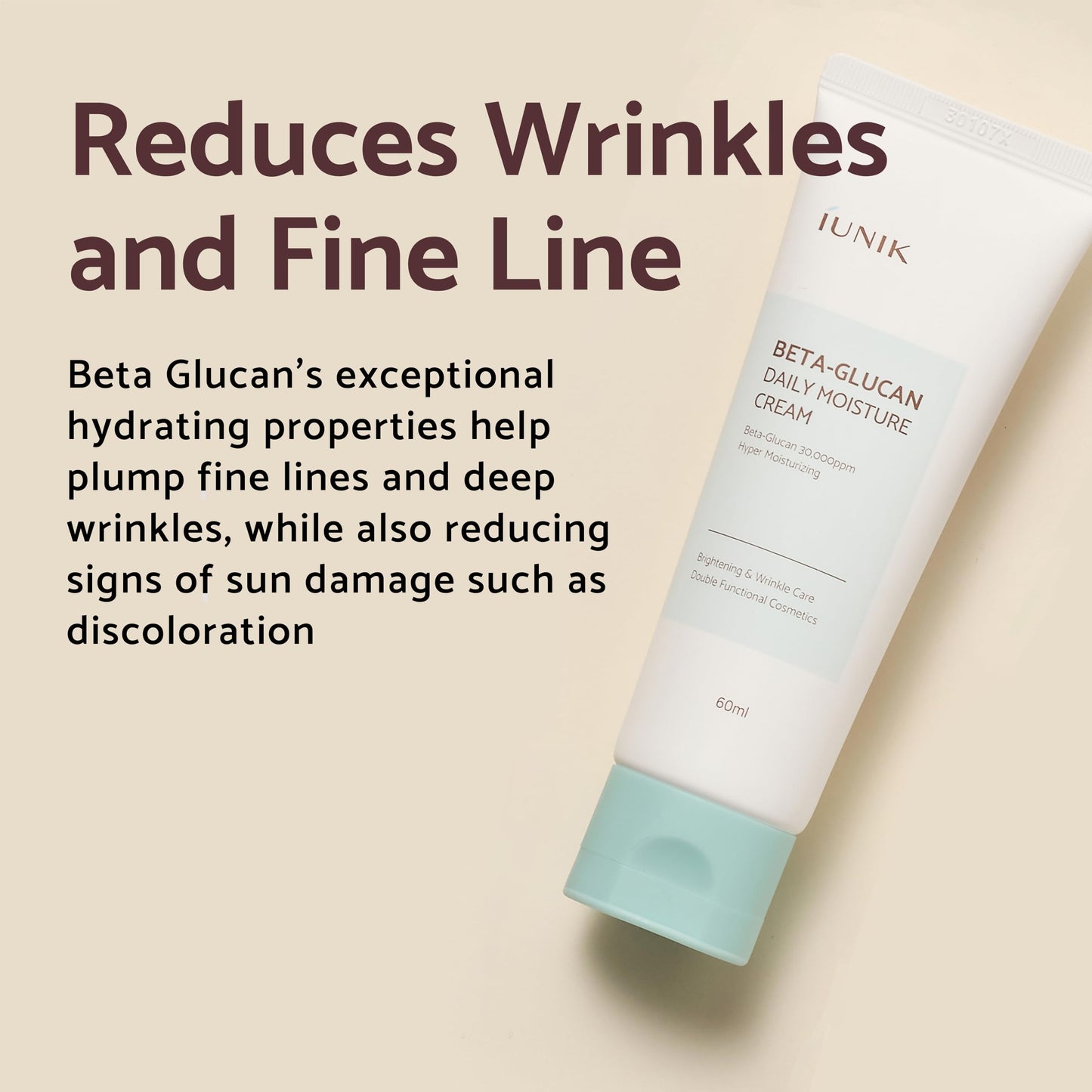 IUNIK Beta Glucan Daily Moisture Cream Beta-Glucan Power Deep Moisture Serum Intense Hydration Fortifying Skin Barrier Ultra Intense Hydrating Moisturizing Facial Moisturizer Korean