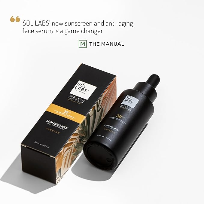 LUMIBRONZE® SPF 30 Tinted Serum for Face – Bronzing Drops with Niacinamide, Hyaluronic Acid & Zinc Oxide – Hydrating Tinted Face Serum for Bronzed Glow – Lightweight, Non-Greasy, Reef-Safe – 50ml