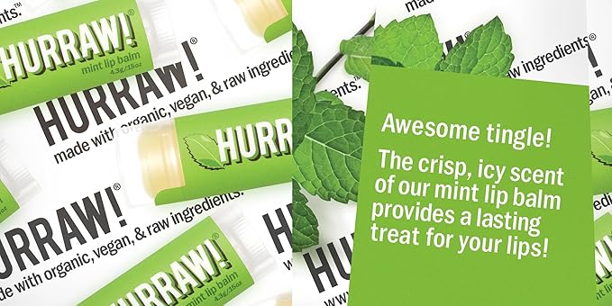 Hurraw! Mint Lip Balm, 2 Pack: Palm