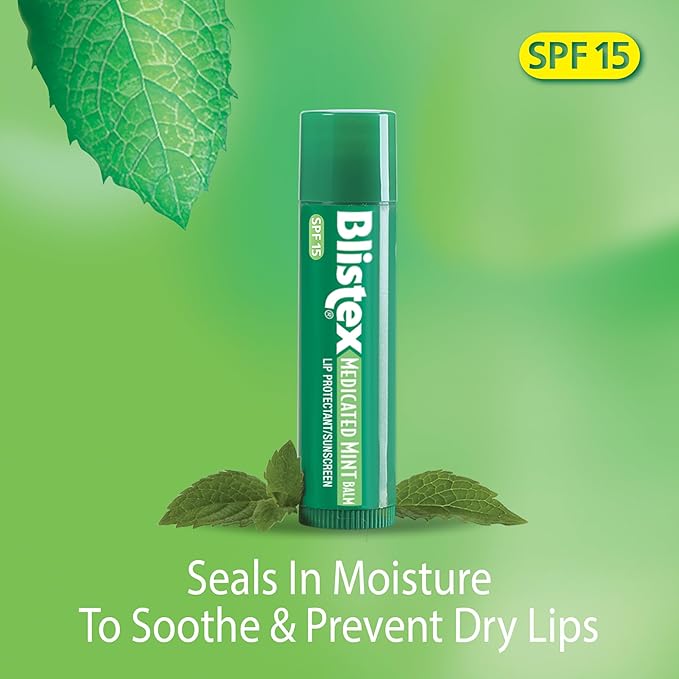 Blistex Medicated Mint Lip Balm, 0.15 Coverage