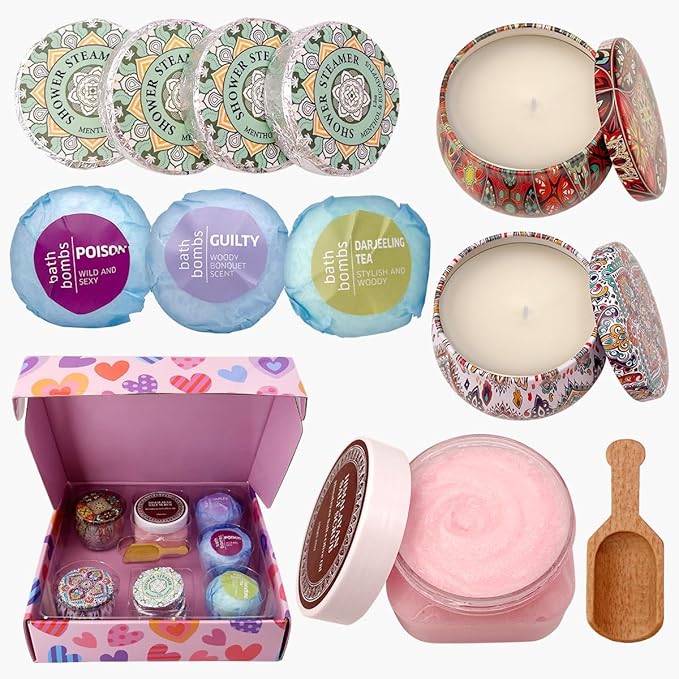 Birthday Gifts For Women-Assorted 4 Shower Exfoliating