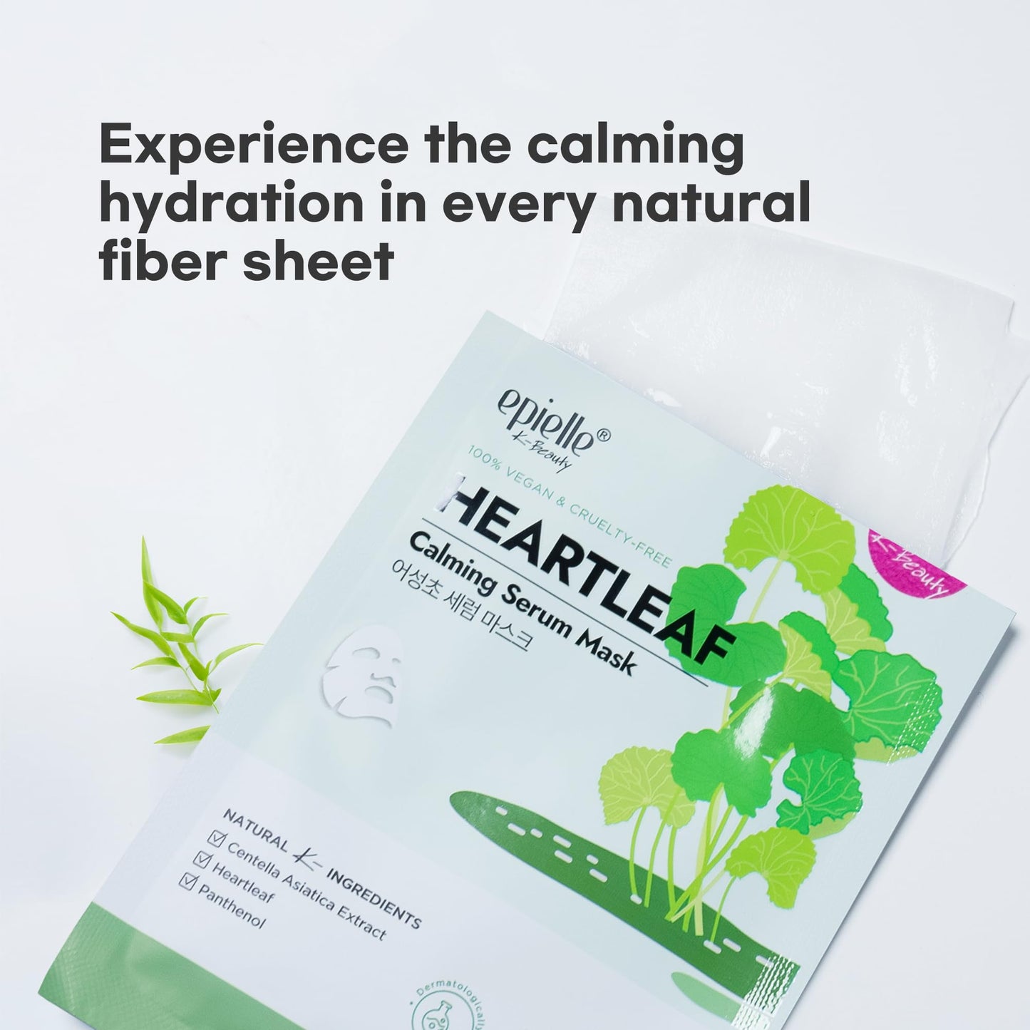 Epielle Heartleaf Calming Serum Sheet Masks (5pk) | Korean Skincare | Facial Sheet Mask | Kbeauty, Spa Gifts for Women