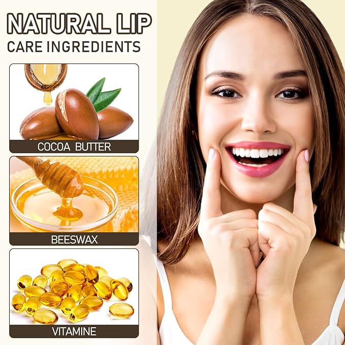 Flower Lip Balm - Color Changing Lipstick Jelly Lip Stain for Perfect Pink Shade, Unique pH Lip Balm for Your Lips, Clean & Vegan Flower Balm (Purple)