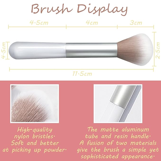 3 Color Matte Pink Blush Palette with Brush,