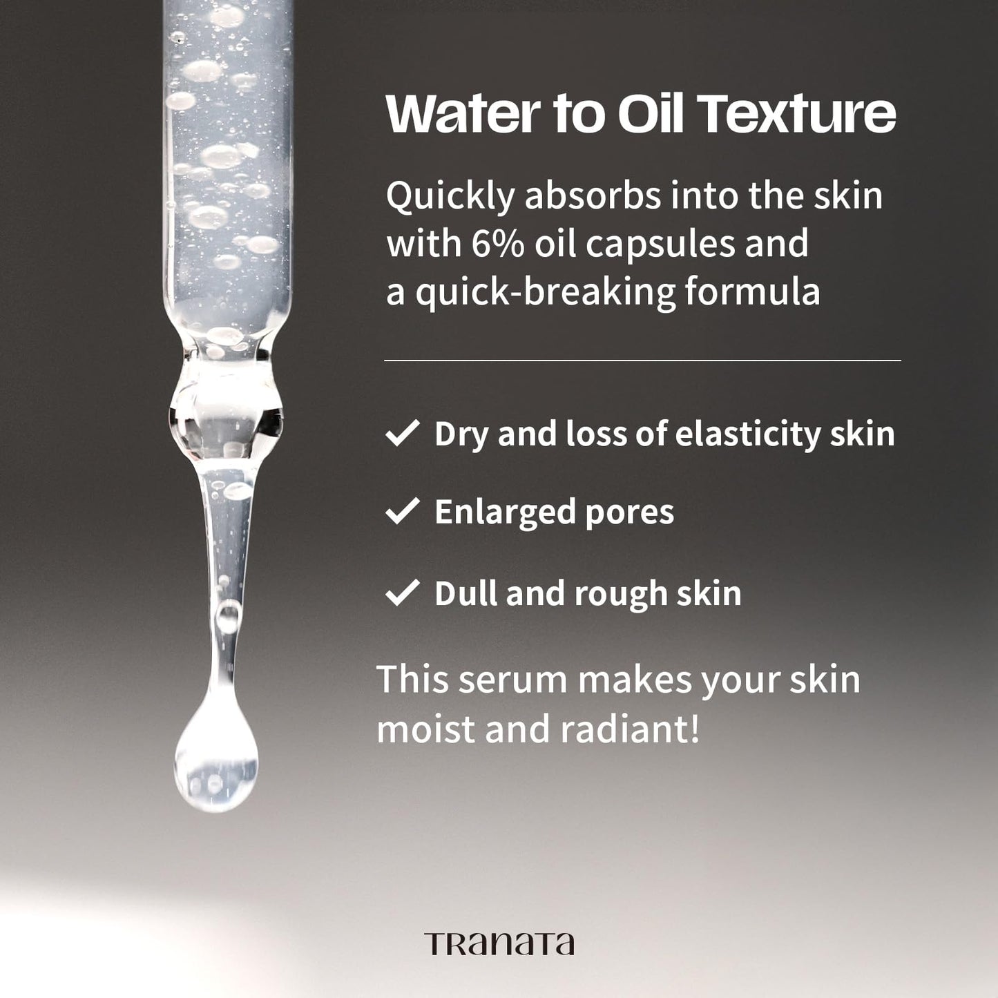 [TRANATA] Rice Punch Peptide Capsule Serum Pore tightening – Korean rice skincare with 80% Rice peptide for Glass Skin Glow Pore tightening Hydration peptide Rice& Lactobacillus for Face