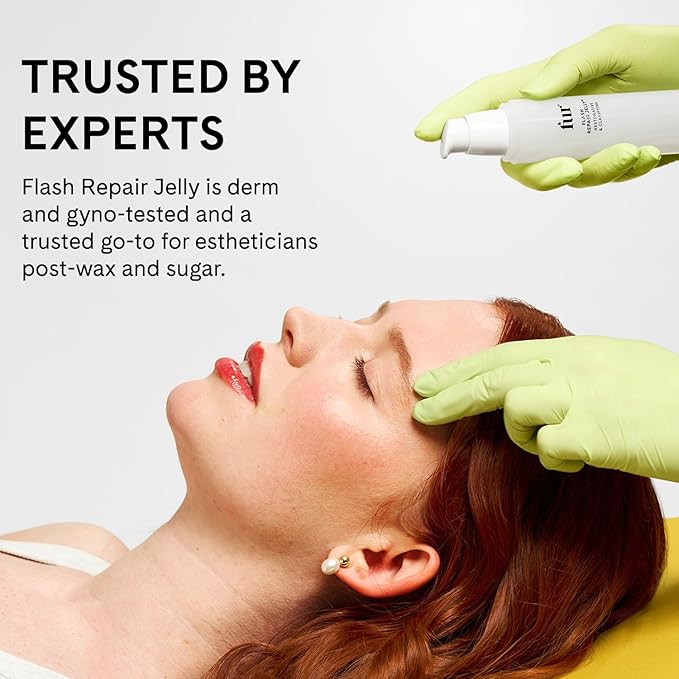 Fur Flash Repair Jelly – Hypochlorous Acid Aftercare Gel for Post-Wax, Shave, or Laser – Soothes Redness, Bumps, and Irritation Dermatologist-Tested, Fragrance-Free (2.0 fl oz / 60mL)