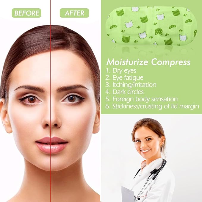 Jekeno Steam Eye Mask, 16 Packs Eye Masks for Dry Eyes, 40-60 Minutes Self Moist Warm Compress Heated Disposable Mask for Sleep, Spa Relaxing Trip Gifts, Travel Essentials for Women Men