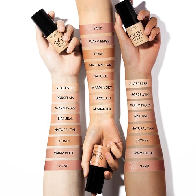 FOCALLURE 2 Pcs Liquid Foundation, Skin Evolution Foundation