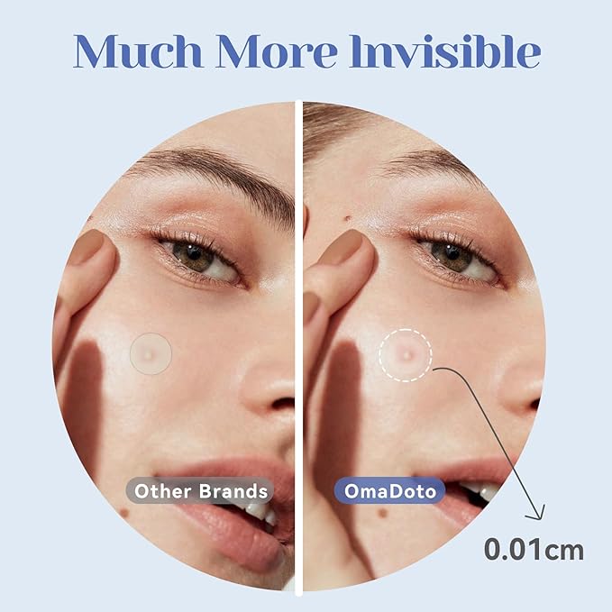 invisible pimple patches for face (72 Count) , 12mm Hydrocolloid acne Patches , Zit Patches, blemish patches for Face,Thin Edge with Fast Absorbing Technology