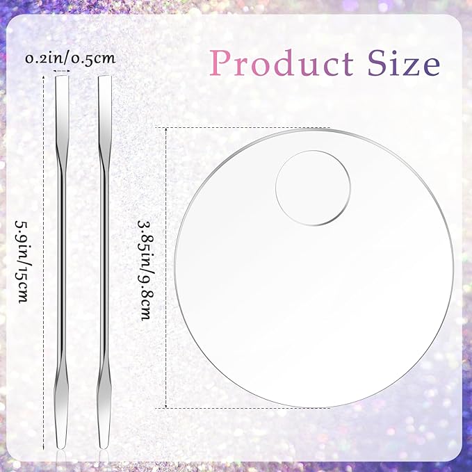 2 Pcs Makeup Palette Tray Clear Makeup Mixing