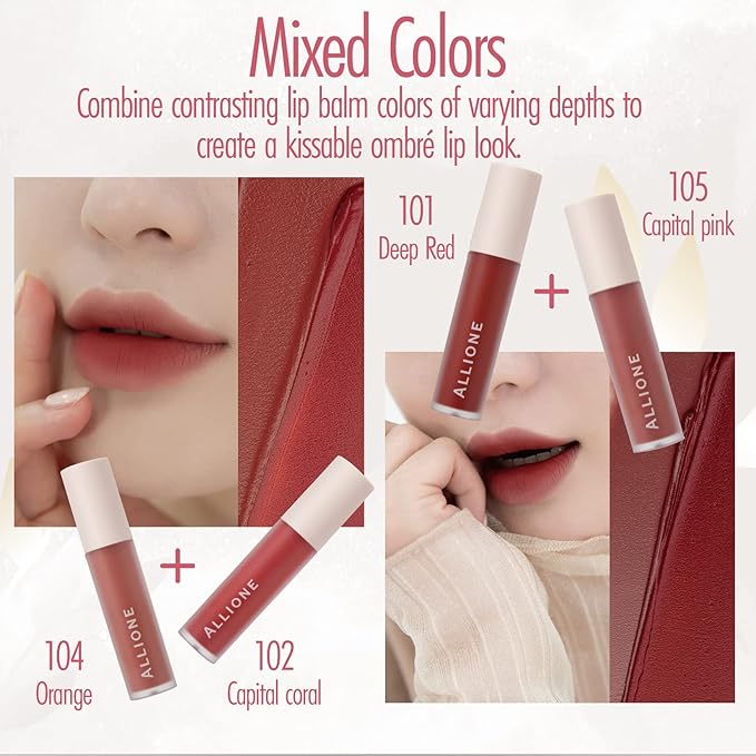 ALLIONE Korean Lip Tint Balm, Moisturizing Tinted Lip