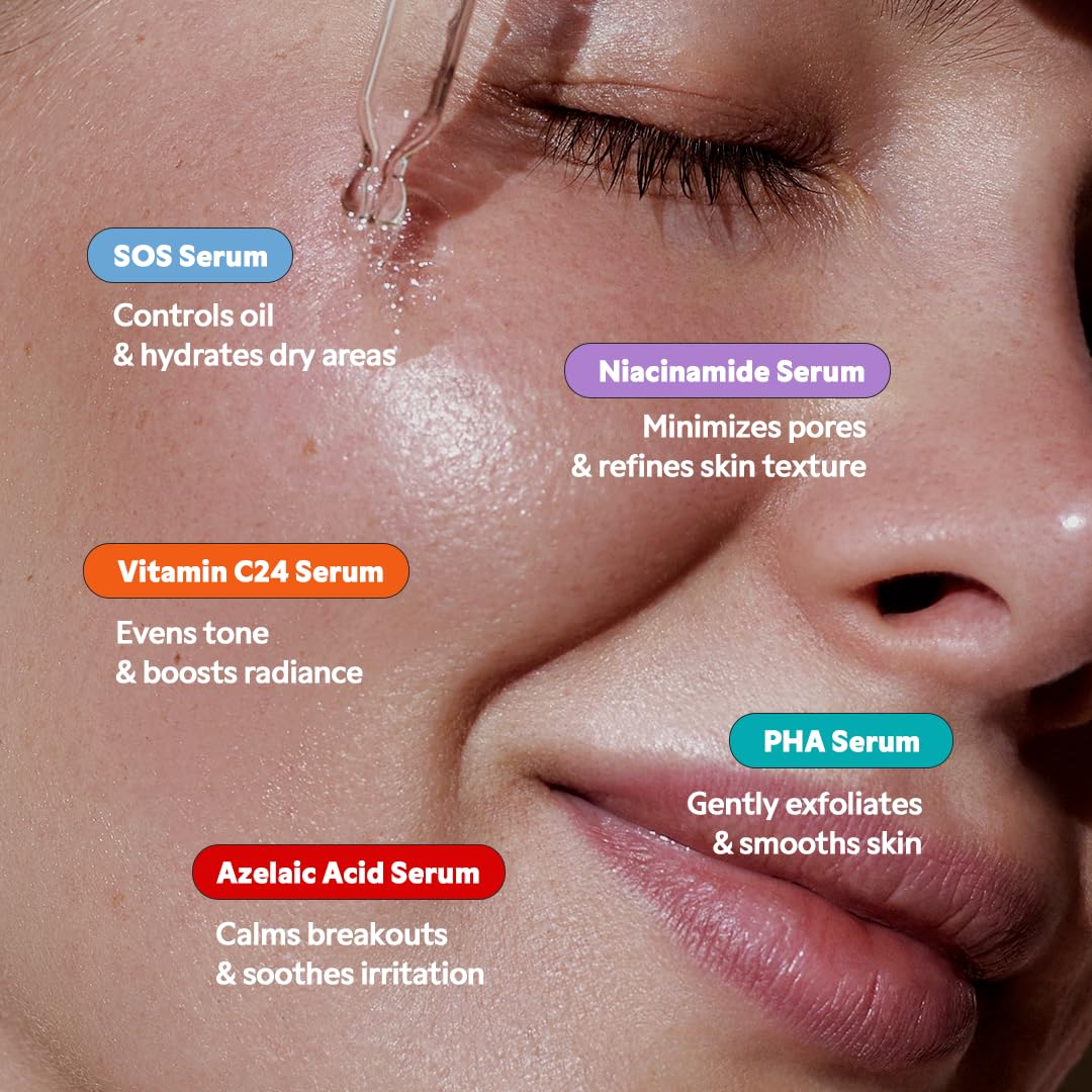 TIRTIR 5 Actives Power Serums Kit – Korean Skin Care Set with Vitamin C, Niacinamide, Azelaic & Hyaluronic Acid, Hydrating Serum, Radiance Boost, Nourishment, Travel Essentials, Skincare Gift