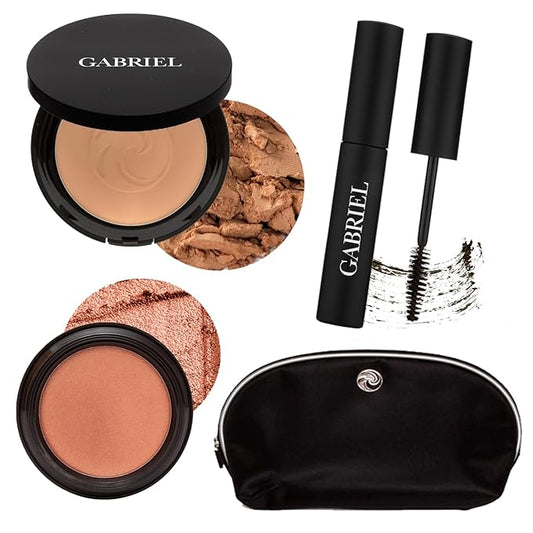 Gabriel Cosmetics About Face Set- Dual Powder Foundation Beige Set)