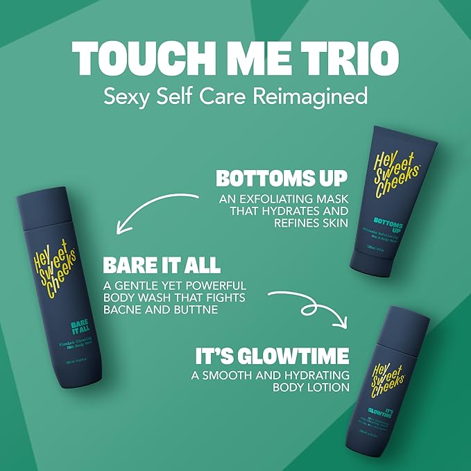 Charcoal Exfoliating Bum and Body Mask, Detoxifying Bamboo Charcoal and Volcanic Exfoliants for Radiant, Silky Smooth Skin, Bottoms Up by Hey Sweet Cheeks, 4 oz