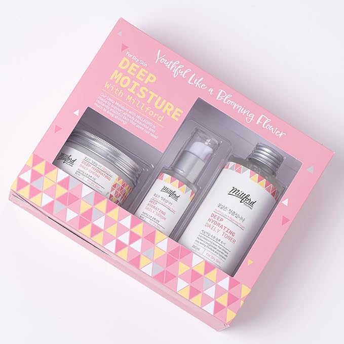 Deep Moisture Skincare Set with Panthenol Moisturizing