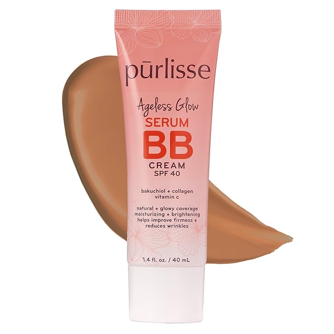 pūrlisse Ageless Glow Serum BB Cream SPF 40 Tan Deep 1.4oz