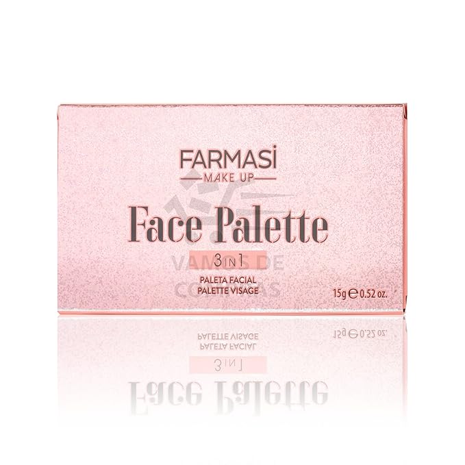 FARMASI Makeup Face Palette, Trio Eyeshadow, Long Lasting 0.52 oz