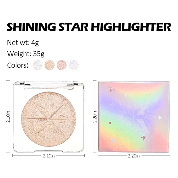 Erinde Pearl Shimmer Glitter Highlighter Highlight Makeup Contour