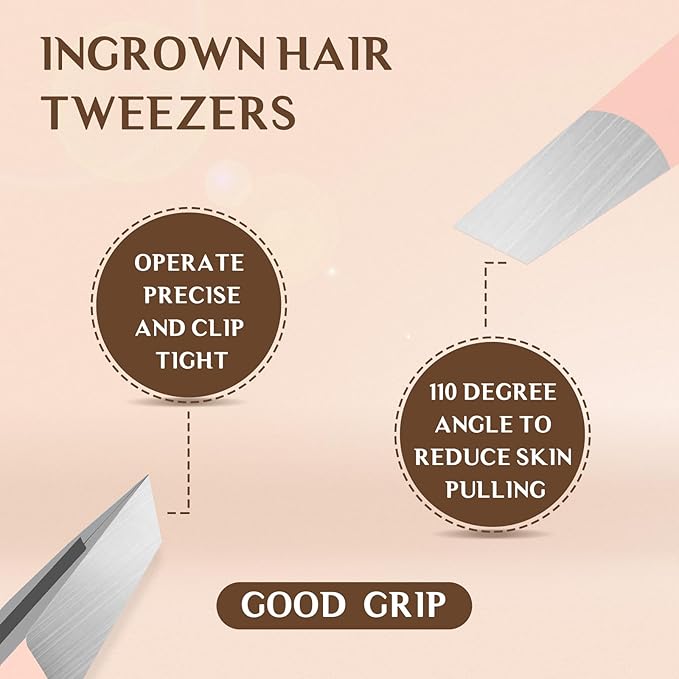 WSYUB Blackhead Tweezers, Pimple Popper Tool Kit, Blackhead Extractor,Ingrown Hair Tweezers, Blemish and Blackhead Removal Tools