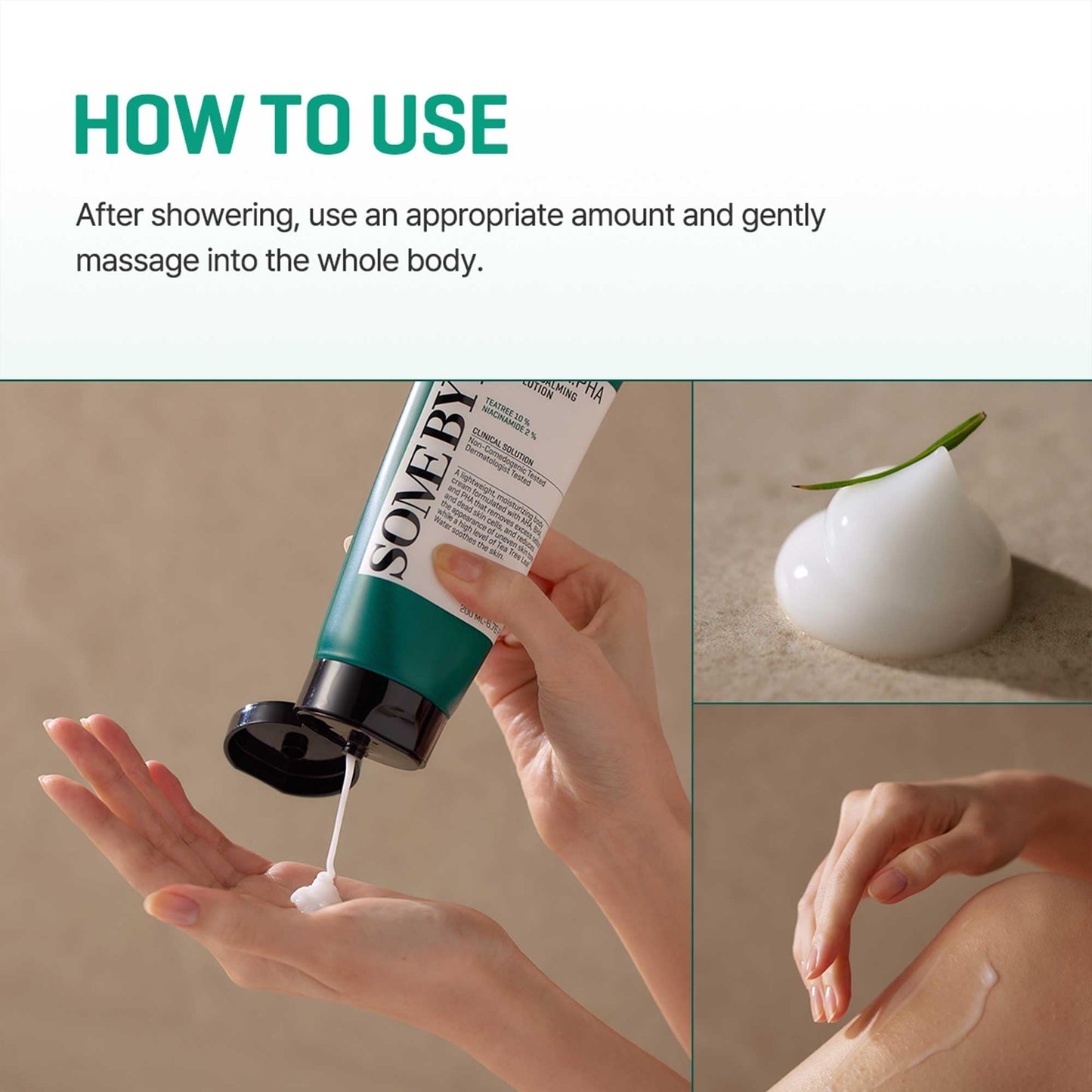 SOME BY MI AHA BHA PHA Miracle Calming Body Lotion – 6.76oz, 200ml – Korean Exfoliating Salicylic Acid Body Moisturizer for Dry Skin – Daily Hydration & Soothing Care with Centella – Korean Skin Care