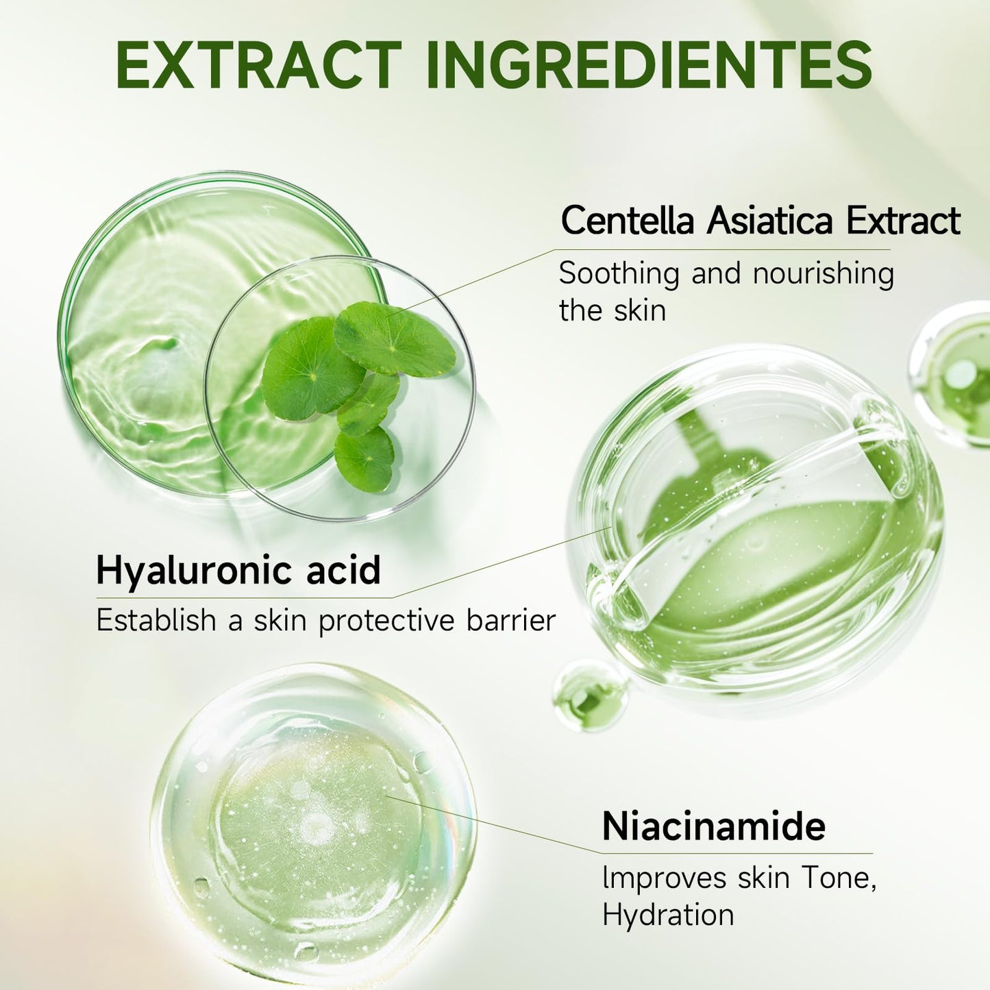 Centella Sunscreen SPF50 PA++++ Calming Moisture Facial Sunscreen Centella Asiatica Korean Sunscreen Matte No White Cast Face Sun Screen for Oily Sensitive Skin