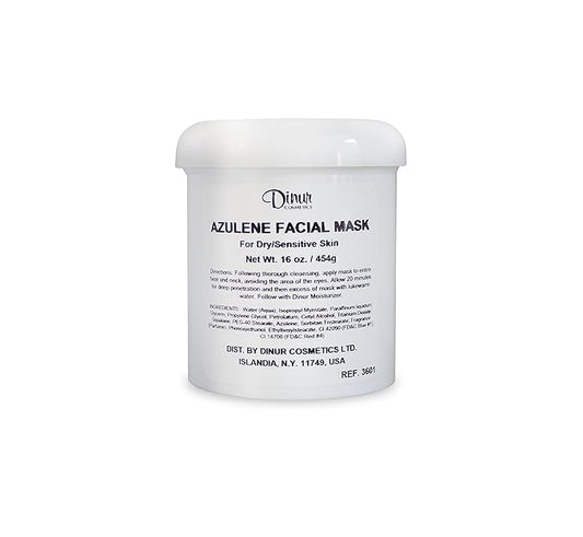 Azulene Facial Mask Ultra Hydrating for Dry & Sensitive Skin Moisturizing and Soothing Treatment Rejuvenates Skin Cells 16 oz. 450 ml.