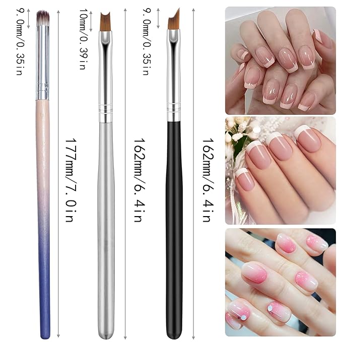 6pcs ombre nail brush and
