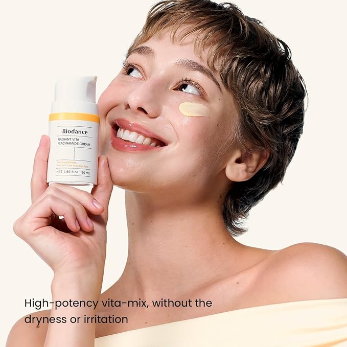 BIODANCE Radiant Vita Niacinamide Cream, Brightening, Dark Spot Correcting Facial Moisturizer | 1.69 fl.oz, 50ml